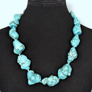V. Graduated Chunky Dyed Howlite Knotted Necklace